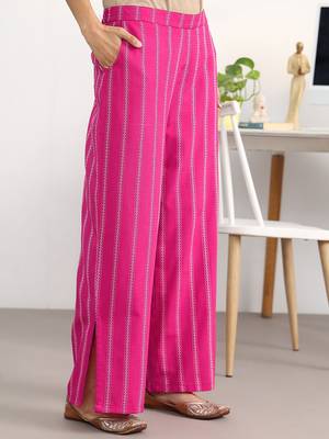 women striped regular kurta with palazzos 7