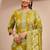 women floral printed regular thread work kurta with trousers & with dupatta