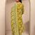 women floral printed regular thread work kurta with trousers & with dupatta