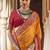 Yellow bandhani  georgette leheriya saree