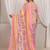 libas pink chevron printed straight suit set with dupatta
