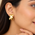 Gold-plated x-cross stud earrings, anti-tarnish jewellery