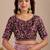 Pink floral sequinned silk blend designer saree