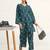 women ethnic motifs printed regular cotton blend kurta with palazzos