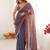 Multicolor embellished embroidered  chiffon heavy work saree