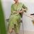 women ethnic motifs printed regular thread work kurta with trousers & with dupatta