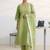 women ethnic motifs printed regular thread work kurta with trousers & with dupatta