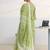 women ethnic motifs printed regular thread work kurta with trousers & with dupatta