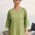 women ethnic motifs printed regular thread work kurta with trousers & with dupatta