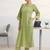 women ethnic motifs printed regular thread work kurta with trousers & with dupatta