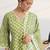 women ethnic motifs printed regular thread work kurta with trousers & with dupatta