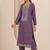 women ethnic motifs embroidered regular thread work kurta with trousers