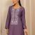 women ethnic motifs embroidered regular thread work kurta with trousers