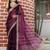 Burgundy burgundy tissue embellished sarees