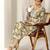 floral printed v-neck kurta with trouser