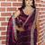 Burgundy burgundy tissue embellished sarees
