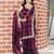 Burgundy burgundy tissue embellished sarees