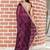Burgundy burgundy tissue embellished sarees