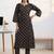 libas black ajrakh print a-line kurta set