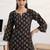 libas black ajrakh print a-line kurta set