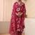 women floral printed regular kurta with trousers & with dupatta