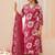women floral printed regular kurta with trousers & with dupatta