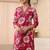 women floral printed regular kurta with trousers & with dupatta