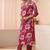 women floral printed regular kurta with trousers & with dupatta