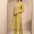 women ethnic motifs printed regular thread work kurta with trousers & with dupatta