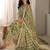 libas green floral printed straight suit set with dupatta