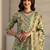 libas green floral printed straight suit set with dupatta
