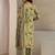 libas green floral printed straight suit set with dupatta