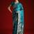 Blue ethnic motifs zari satin banarasi saree