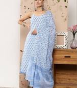 women floral printed regular kurta with trousers & with dupatta