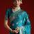 Blue ethnic motifs zari satin banarasi saree
