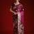 Purple ethnic woven design zari satin saree with matching blouse
