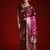 Purple ethnic woven design zari satin saree with matching blouse