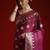 Purple ethnic woven design zari satin saree with matching blouse