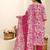 libas pink ethnic motif printed straight suit set with dupatta
