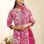 libas pink ethnic motif printed straight suit set with dupatta