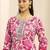 libas pink ethnic motif printed straight suit set with dupatta