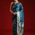 Blue ethnic motifs woven design satin banarasi saree