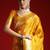 Yellow woven design zari satin banarasi saree