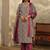 women ethnic motifs printed regular kurta with trousers & with dupatta