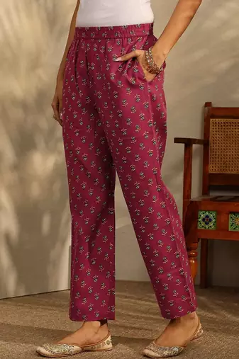 women ethnic motifs printed regular kurta with trousers & with dupatta