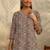 women ethnic motifs printed regular kurta with trousers & with dupatta