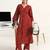 women printed regular kurta with trousers