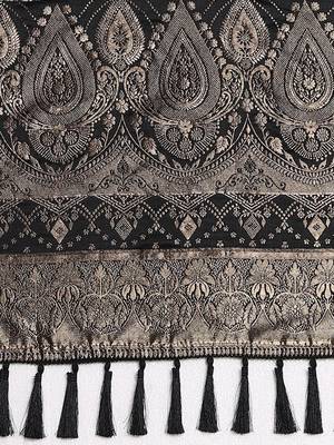 Black ethnic motifs banarasi saree 5