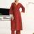 women printed regular kurta with trousers