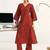 women printed regular kurta with trousers